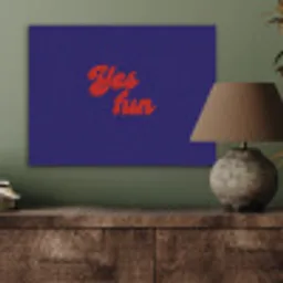 Blauw - Rood - Yes fun - 3D PET vilt klein -sfeer2