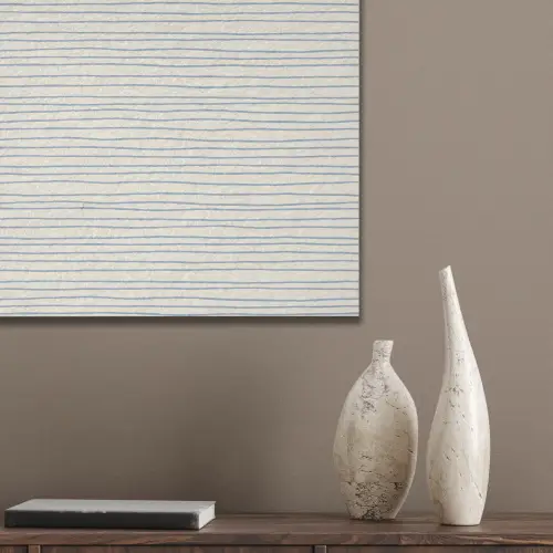 Blauw - Strepen - Beige PET vilt klein 837 -sfeer6_closeup