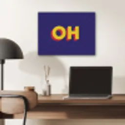 Blauw - Geel - OH - Schaduw PET vilt klein -sfeer5