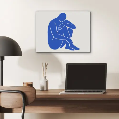 Lichaam - Abstract - Blauw PET vilt klein -sfeer5