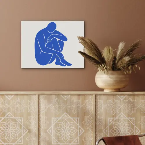 Lichaam - Abstract - Blauw PET vilt klein -sfeer4