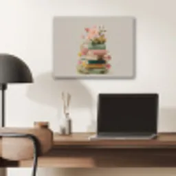 Boeken - Stapel - Bloemen - Kleurrijk PET vilt klein -sfeer5