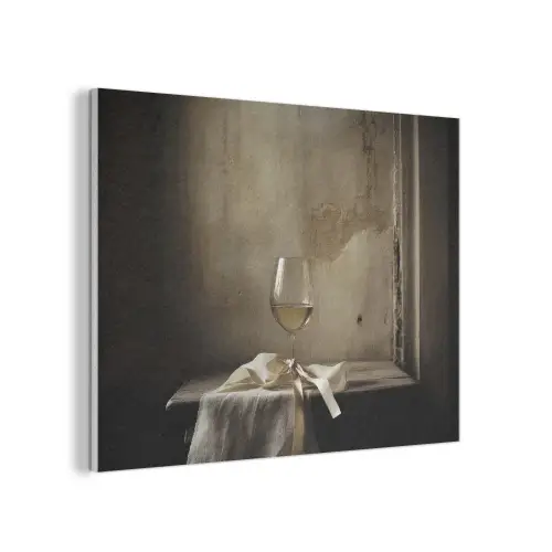 Strik - Beige - Witte - Wijn PET vilt klein -3d
