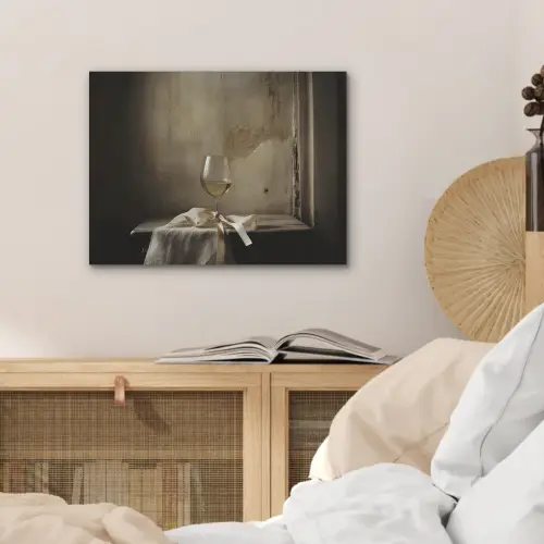 Strik - Beige - Witte - Wijn PET vilt klein -sfeer3