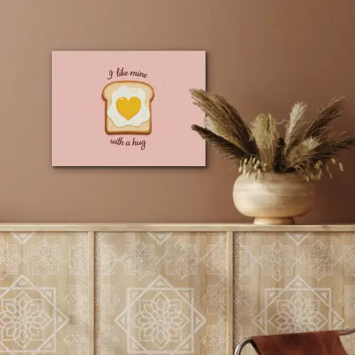 Brood - Illustratie - Quote - Roze PET vilt klein -sfeer4