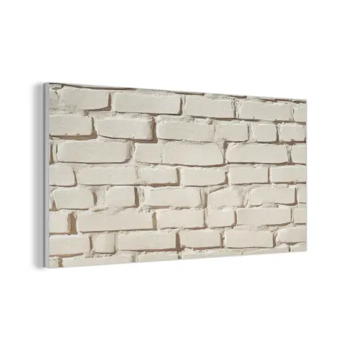 Bakstenen - Muur - Licht - Wit PET vilt middel -3d