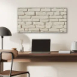 Bakstenen - Muur - Licht - Wit PET vilt middel -sfeer5
