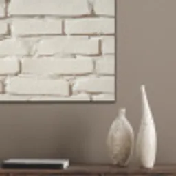 Bakstenen - Muur - Licht - Wit PET vilt middel -sfeer6_closeup