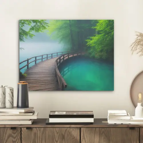 Brug - Water - Rivier - Bos PET vilt klein -sfeer1