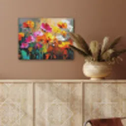 Felgekleurd - Bloemblaadjes - Abstract PET vilt klein -sfeer4