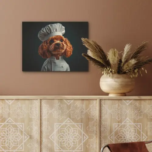 Bruin - Kok - Hondje PET vilt klein -sfeer4