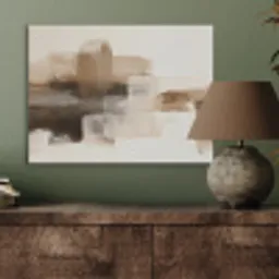 Penseelstreken - Abstract landschap - Rust PET vilt klein -sfeer2