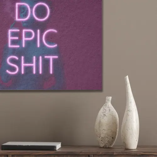 Buste - Neon - LED - Letters PET vilt klein -sfeer6_closeup