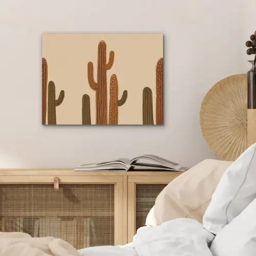 Cactus - Woestijn - Zand - Bruin PET vilt klein -sfeer3