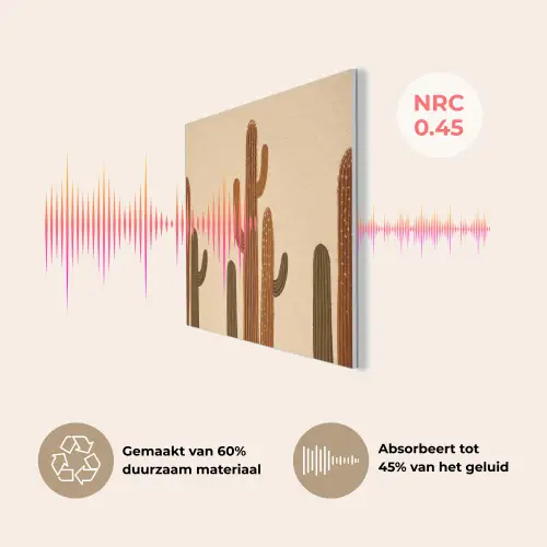 Cactus - Woestijn - Zand - Bruin PET vilt klein -USP_NL
