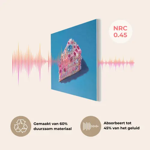 Taart - Edelstenen - Glitters - Roze PET vilt klein -USP_NL