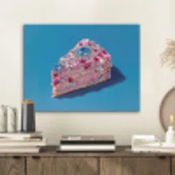 Taart - Edelstenen - Glitters - Roze PET vilt klein -sfeer1