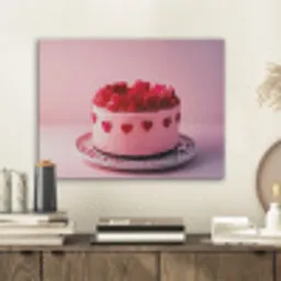 Taart - Hart - Roze PET vilt klein -sfeer1