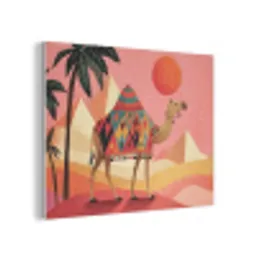 Kameel - Pyramides - Rode zon PET vilt klein -3d