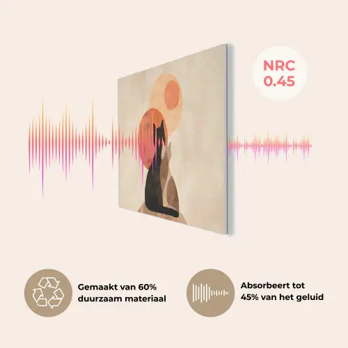 Katten - Zwart - Abstract - Cirkels PET vilt klein -USP_NL