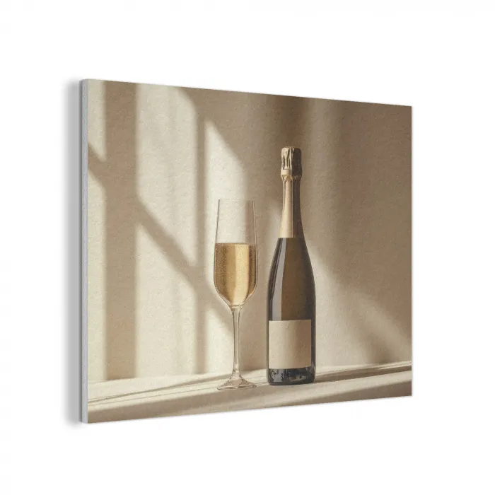 Champagne - Beige - Schaduw - Bubbels PET vilt klein -3d