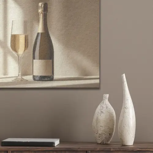 Champagne - Beige - Schaduw - Bubbels PET vilt klein -sfeer6_closeup