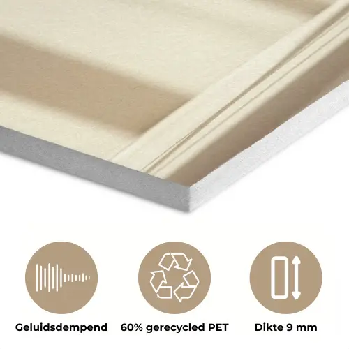 Champagne - Beige - Schaduw - Bubbels PET vilt klein -closeup_NL