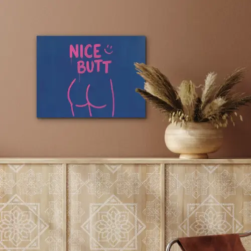 Brutaal - Grappig - Blauw PET vilt klein -sfeer4