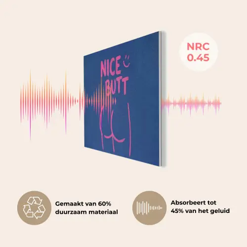 Brutaal - Grappig - Blauw PET vilt klein -USP_NL