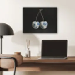 Kersen - Delfts blauw - Fruit PET vilt klein -sfeer5