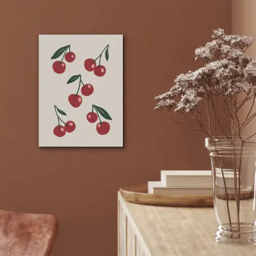 Kersen - Blaadjes - Rood PET vilt klein -sfeer4
