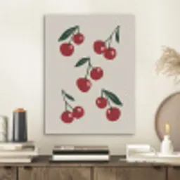 Kersen - Blaadjes - Rood PET vilt klein -sfeer1