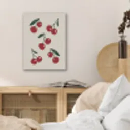 Kersen - Blaadjes - Rood PET vilt klein -sfeer3