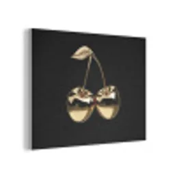 Kersen - Zwart - Goud - Chrome PET vilt klein -3d