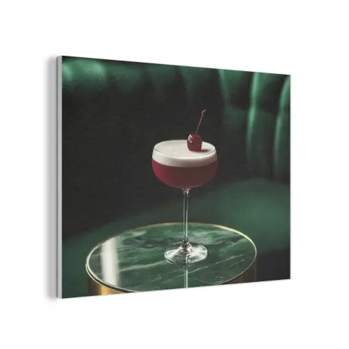 Kers - Cocktail - Rood - Marmer PET vilt klein -3d