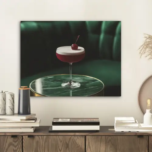 Kers - Cocktail - Rood - Marmer PET vilt klein -sfeer1