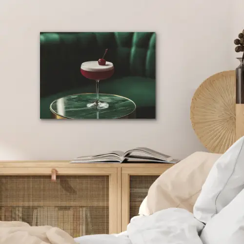 Kers - Cocktail - Rood - Marmer PET vilt klein -sfeer3