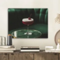 Kers - Cocktail - Rood - Marmer PET vilt klein -sfeer1