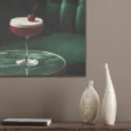 Kers - Cocktail - Rood - Marmer PET vilt klein -sfeer6_closeup