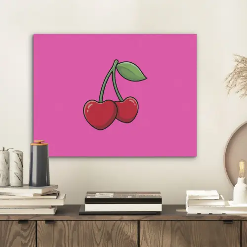 Kers - Roze - Fruit PET vilt klein -sfeer1