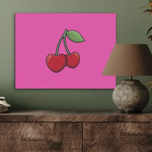 Kers - Roze - Fruit PET vilt klein -sfeer2