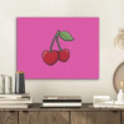 Kers - Roze - Fruit PET vilt klein -sfeer1