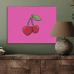 Kers - Roze - Fruit PET vilt klein -sfeer2