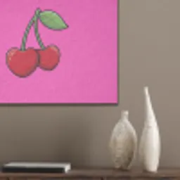 Kers - Roze - Fruit PET vilt klein -sfeer6_closeup