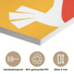 Kippen - Oranje - Vlakken PET vilt klein -closeup_NL