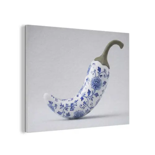 Chilipeper - Keramiek - Blauw PET vilt klein -3d
