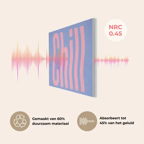 Chill - Roze - Blauw - Golvend PET vilt klein -USP_NL
