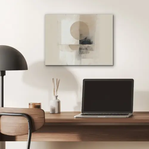 Cirkel - Compositie - Diepte - Beige PET vilt klein -sfeer5