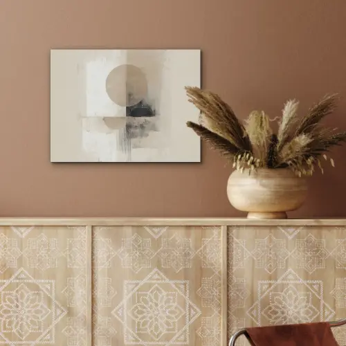 Cirkel - Compositie - Diepte - Beige PET vilt klein -sfeer4