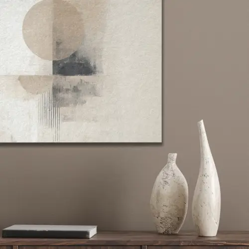 Cirkel - Compositie - Diepte - Beige PET vilt klein -sfeer6_closeup